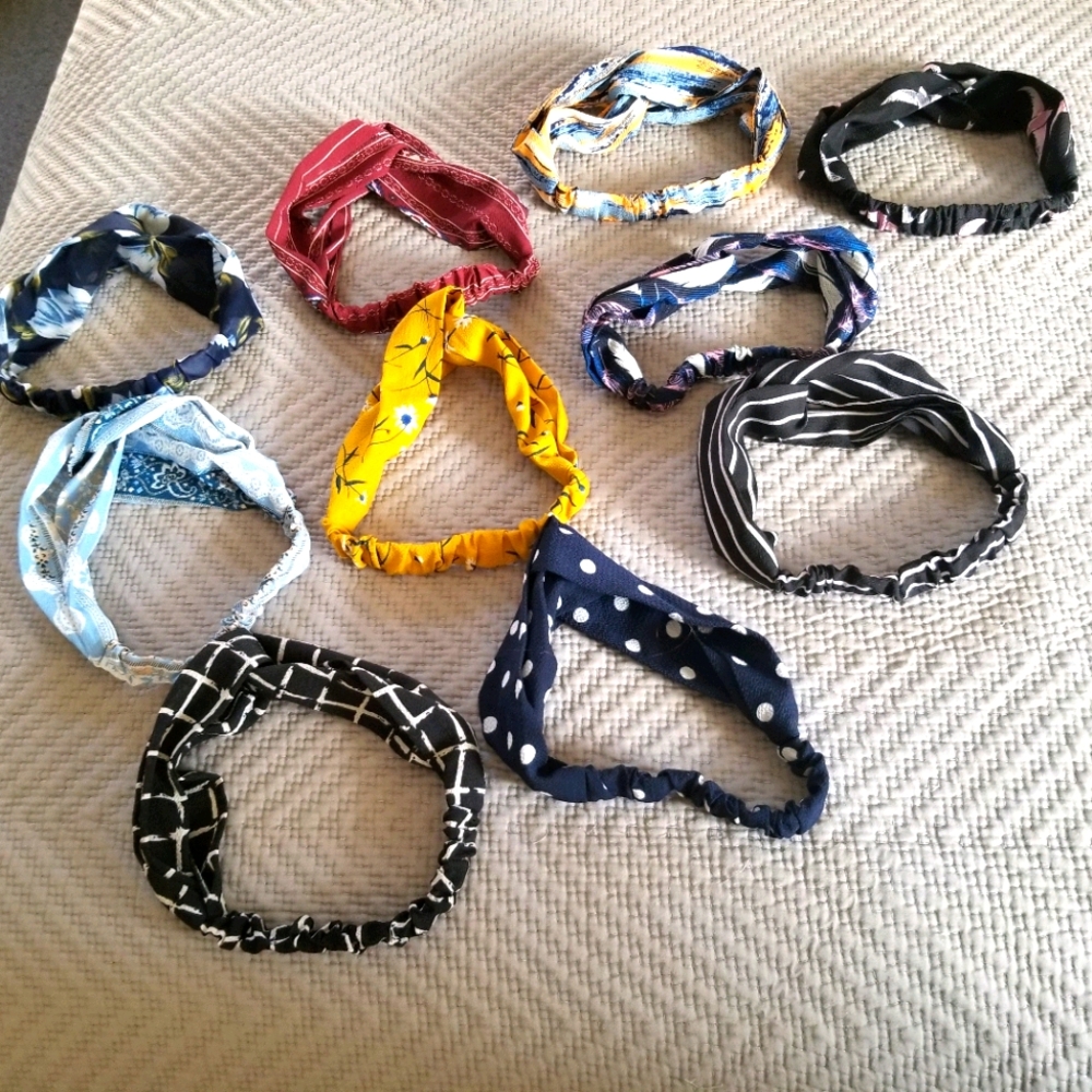 Pack of 10 boho headbands